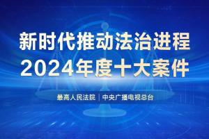 新时代推动法治进程2024年度十大案件揭晓